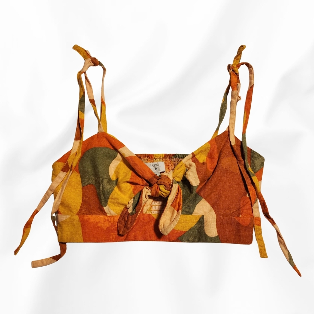 Colorful Tie-Strap Crop Top